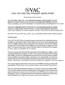 PA100/100 - VAC Amps