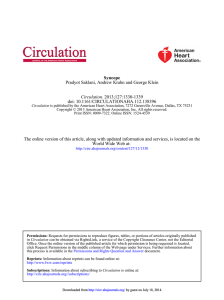 Pradyot Saklani, Andrew Krahn and George Klein Syncope doi