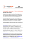 Ministerial Forum on Vehicle Emissions