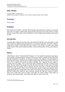Plate Motion