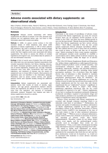 Adverse events associated with dietary supplements - Direct-MS