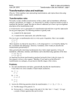Transformation rules and matrices