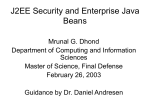 J2EE Security and Enterprise Java Beans