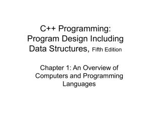 C++ Programming: Program Design Including Data