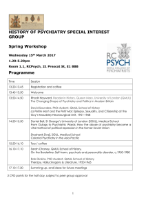 HISTORY OF PSYCHIATRY SPECIAL INTEREST GROUP