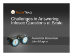 Challenges in Answering Infosec Questions at Scale