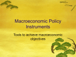 Macroeconomic Policy Instruments