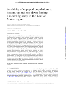 Sensitivity of copepod populations to bottom-up and top