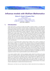 Influenza models with Wolfram Mathematica