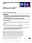 Selegiline transdermal system in major depressive disorder