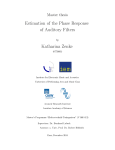 Estimation of the Phase Response of Auditory Filters Katharina Zenke