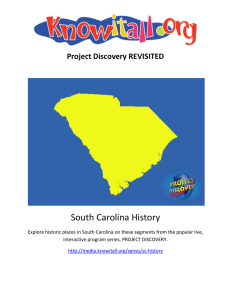 South Carolina History Teacher`s Guide
