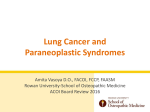 Lung Cancer and Paraneoplastic Syndromes