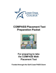 COMPASS Placement Test Preparation Packet