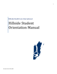 Student Orientation Manual - Hillside Health Care International