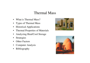 Thermal Mass