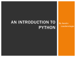An Introduction to Python