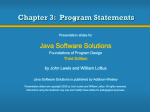 Chapter 3: Program Statements