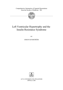 Left ventricular hypertrophy and the insulin resistance