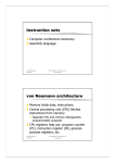 Instruction sets von Neumann architecture