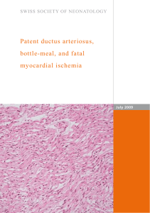 Patent ductus arteriosus, bottle-meal, and fatal myocardial ischemia