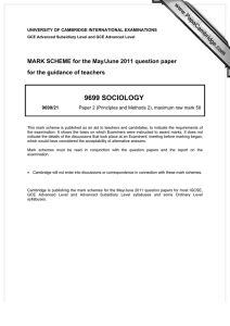 9699 sociology - PastPapers.Co