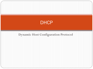 DHCP - Personal Web Pages