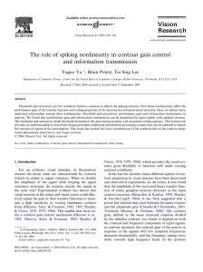 The role of spiking nonlinearity in contrast gain control