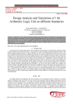 Design Analysis and Simulation of 1 bit Arithmetic Logic Unit