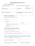 New Patient Form - Silver Creek Family Dental