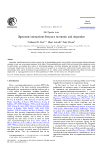 Opponent interactions between serotonin and dopamine