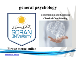 general psychology Firouz meroei milan Conditioning and Learning