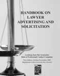LSBA Handbook on Lawyer Advertising and Solicitation