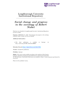 Social change and progress in the sociology of Robert Nisbet