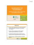 Hematopoietic Cell Transplantation