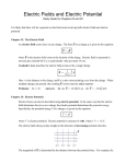 Final Exam - Study Guide - Electric Fields and Electric Potential