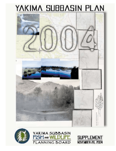 Management Plan Supplement - Yakima/Klickitat Fisheries Project