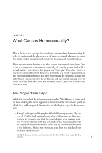What Causes Homosexuality?