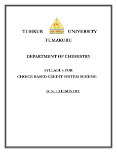 Chemistry - Tumkur University