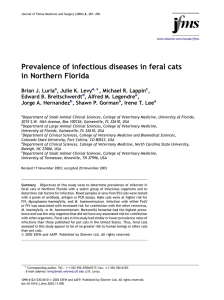 Prevalence of infectious diseases in feral cats in Northern Florida