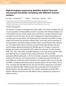 High-throughput sequencing identifies distinct fecal and