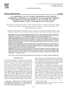 AN ASSESSMENT OF PTV MARGIN DEFINITIONS FOR PATIENTS