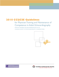 2010 CCS/CSE Guidelines - Canadian Society of Echocardiography