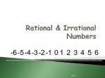 Rational vs Irrational Numbers