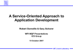 A Service-Oriented Approach to Application Development