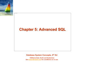 5. Advanced SQL