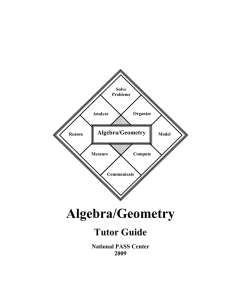 Algebra/Geometry Tutor Guide