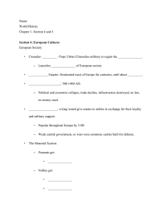 Name: World History Chapter 1- Section 4 and 5 Section 4