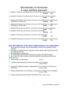 Biochemistry of Hormones-A case oriented approach 2012