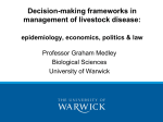 Decision-making frameworks in management of livestock disease